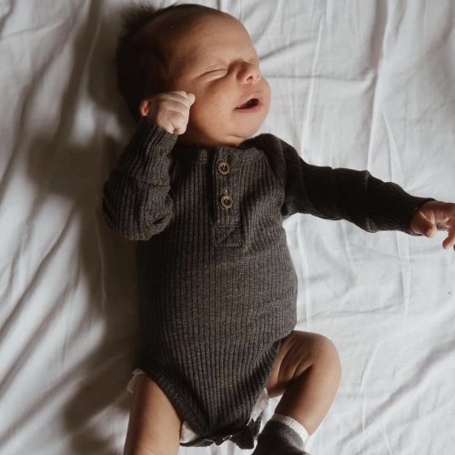 Charcoal Ribbed Bodysuit– Little One Shop Co.
