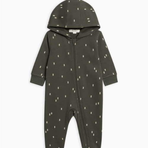 Greer Fleece Hooded Zipper Romper
