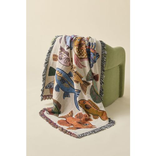 Calhoun & Co. Go Fish Tapestry Throw Blanket