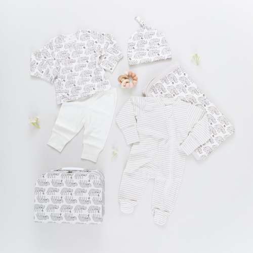 Nesting Box Baby Take Home Set - Baby Elephant Pink Chicken