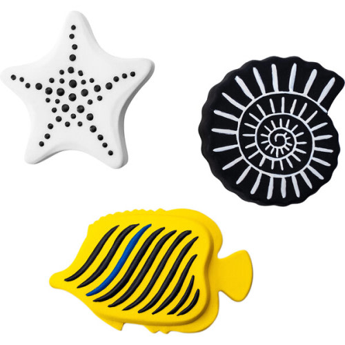 Natural Rubber Bath Toys, Yellow Black And White (Pack Of 3) - Etta Loves | Maisonette