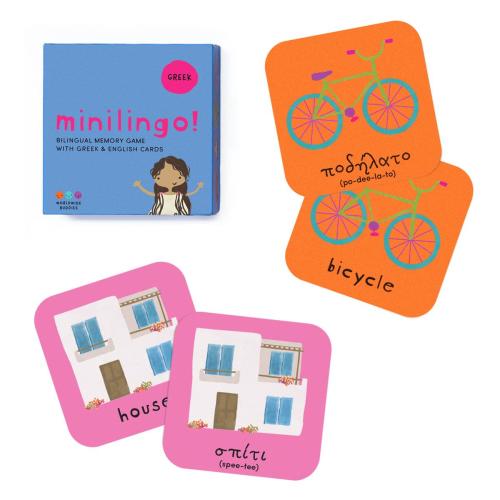 Minilingo Greek / English Bilingual Flashcards by Buddies Worldwide | Tombolo Books