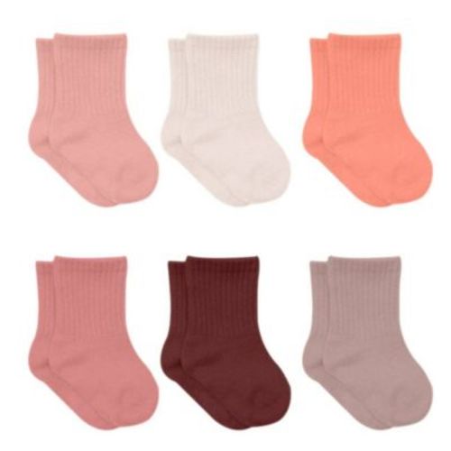 Wear Sierra Newborn Girl's Cotton Ankle-Hi Socks - Rose 0- 6 Month