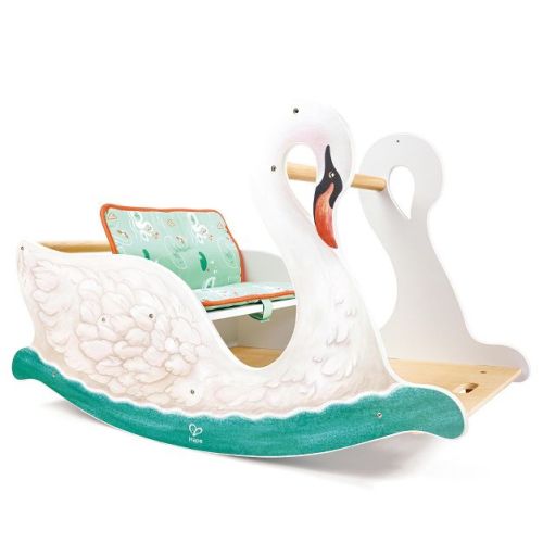 Hape: 2-in-1 Swan Seat - Baby Rocking Bassinet Cradle 6mo+