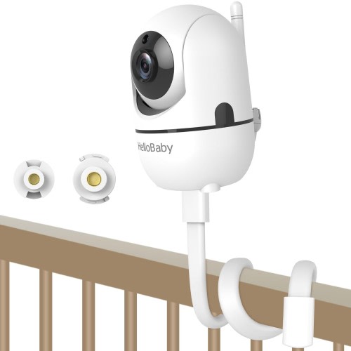 HelloBaby Baby Monitor Mount-20 Inch Compatible with HB6550/Pro/Plus/HB6560/HB6081/HB65/HB6351/HB6240/HB66 - Sturdy Crib/Cot/Shelf, Versatile Twist Camera Holder, No Tools or Wall Damage