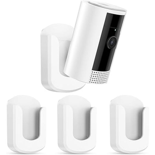 No Drill Ring Indoor Cam Adhesive Wall Mount Bracket - No Screws Needed, Easy Install - Compatible with Ring Cameras(1st Gen and 2nd Gen) for Home Surveillance (3 Pack)