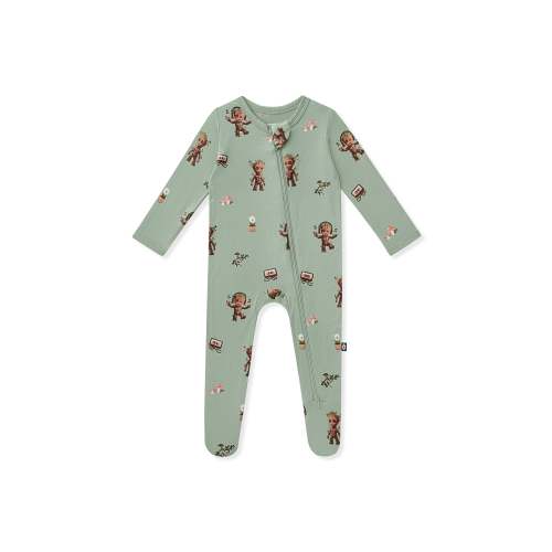 Zippered Footie in Groot