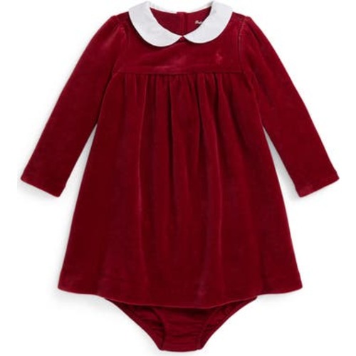 Long Sleeve Velour Dress & Bloomers, 9M
