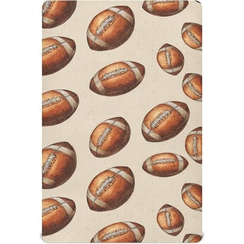 Vintage American Football Beige Crib Sheets Soft Breathable Fitted Baby Crib Sheets Mattress Cover for Girls Boys, 52" x 28" x 9"