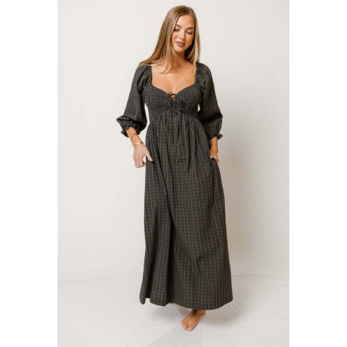 Cecilia 100% Cotton Maxi Dress in Smoky Green - Bump Friendly - Bump Friendly (Seasonal Dress- Limited Quantity/Not Restocking)