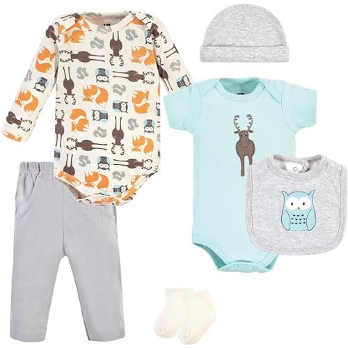 Hudson Baby Unisex Baby Cotton Layette Set