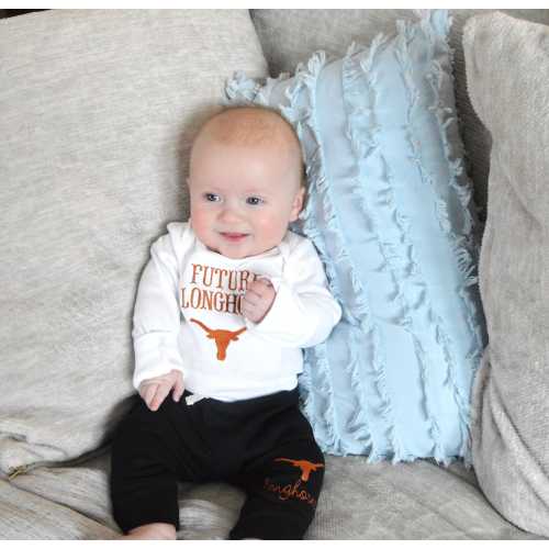 Future Longhorn bodysuit onesie and leggings.
