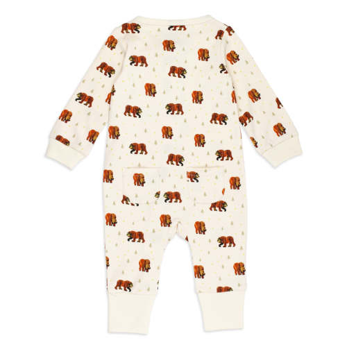 Organic Footless 2-Way Zipper Romper in Brown Bear – L'ovedbaby