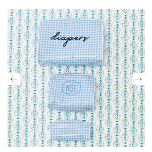 Patterned Toiletry Bag Trio (3 pieces)