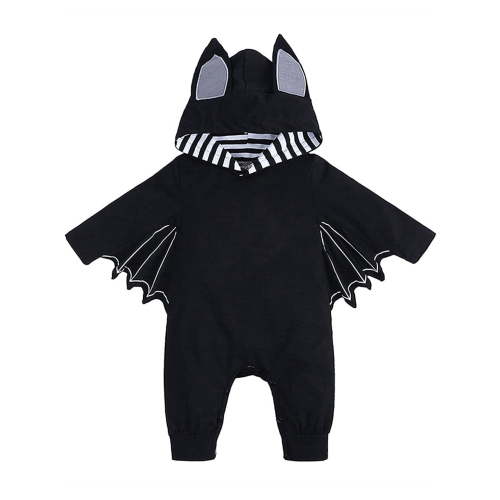WIBACKER My First Halloween Bat Costumes for Newborn Baby Boy, Infant Girls Cosplay Hoodie Romper Set