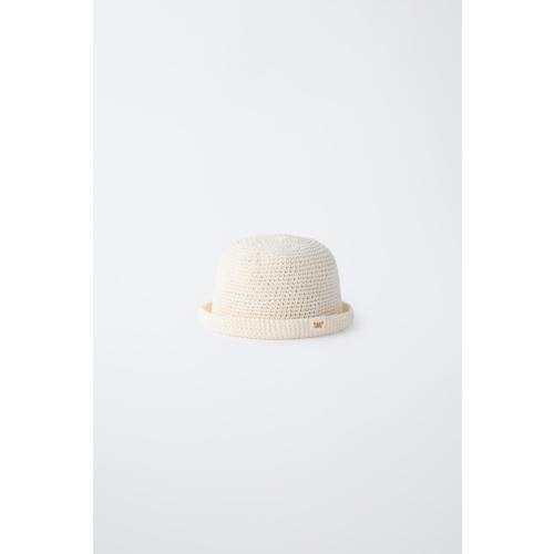 CROCHET LABEL HAT - Ecru | ZARA United States