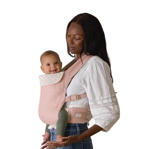 Solly Baby Soft Buckle Carrier (10-45 Lbs), Blush Floret | Buttery Soft Baby Carrier Infant to Toddler, Ergonomic Design, Lightweight & Breathable Linen, Front & Back Carry
