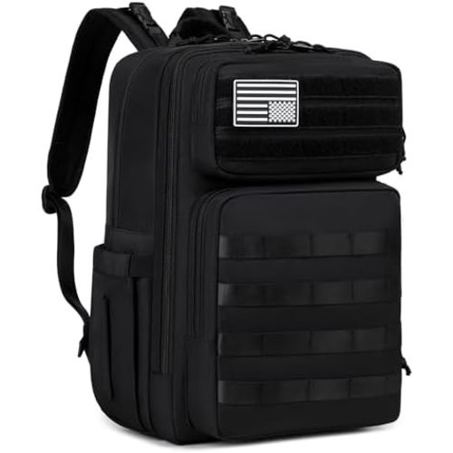 Diaper Backpack Dad, 34L Large Capacity with Stroller Buckles, Luggage Sleeve and 3 Insulated Pockets, Tactical Style