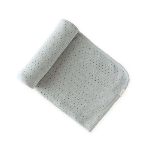 Pointelle Knit Blanket - Soft Sea