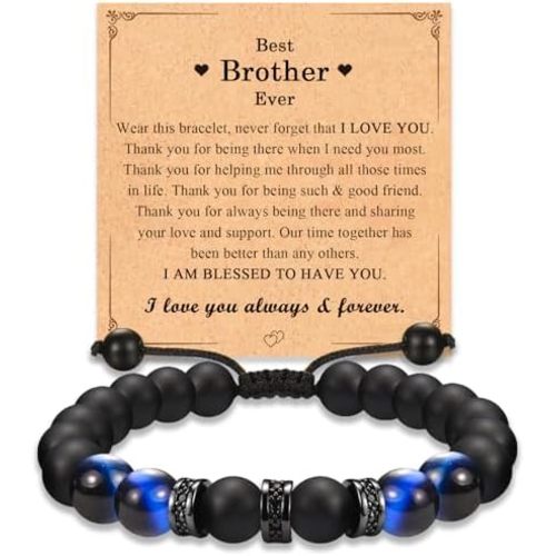 To Mens Boys Gifts, Bracelet Gifts for Boyfriend Brother Friend Grandson Son Nephew, Birhtday Chrismtas Valentines Fathers Day Easter Graduation Gifts for Him Men Boy Male