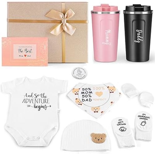 New Mom Gifts for Women, Best Pregnancy Gifts Basket for New Parents, Gender Reveal Ideas Gift Set for First Time Mom & Dad Expecting Parents to Be Gender Reveal Baby Shower Newborn Baby, Limited