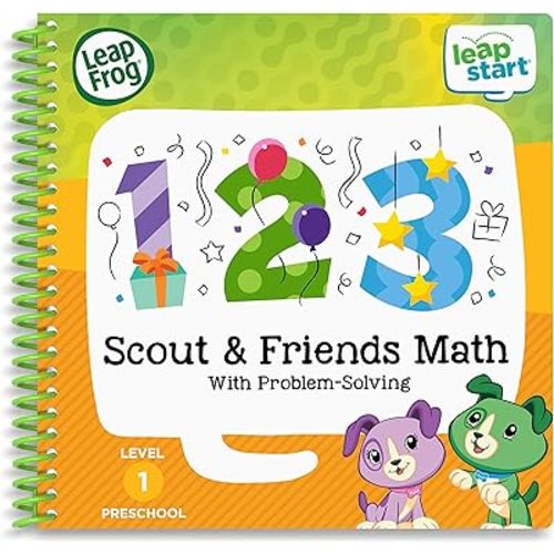 LeapFrog LeapStart Preschool (Level 1) Scout & Friends Math with Problem Solving Activity Book (English Version)