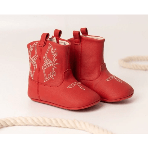 Baby Western Boots - Cherry Red