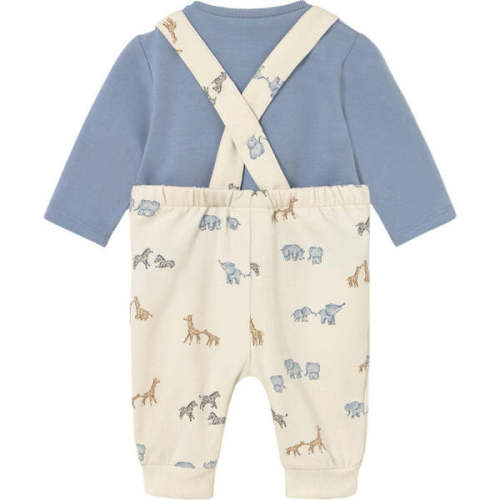 Printed Dungaree and T-Shirt Set, Blue - Mayoral | Maisonette