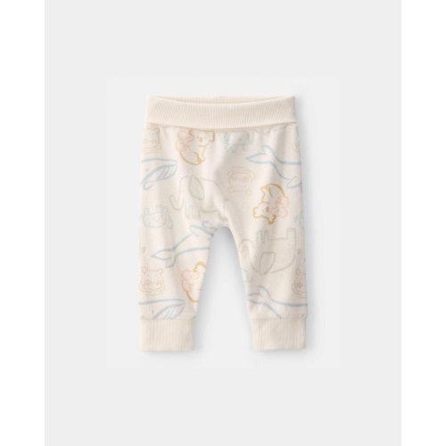 Baby Animal Friends Terry Pants - Cream | Carter's
