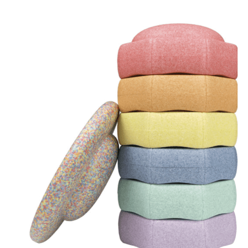 StepPebbles and Balance Board | Pastel