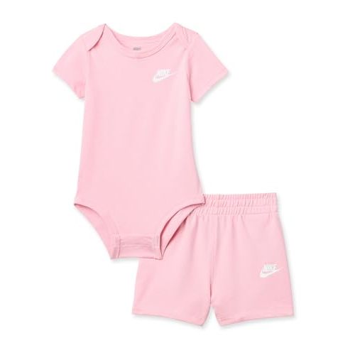 Nike Baby Club Knit Bodysuit and Shorts 2-Piece Outfit Set