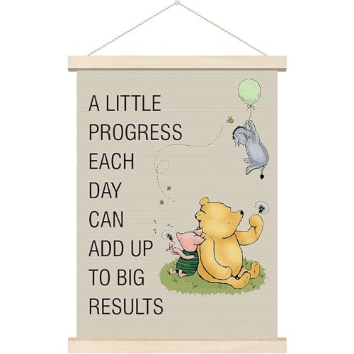 Tillfuru Vintage Winnie Wall Art Hanger, Inspirational Quotes Wall Art Decorations, Classic Winnie Wall Decor, for Nursery Classrooms Rooms Living Rooms 12x16 Inch