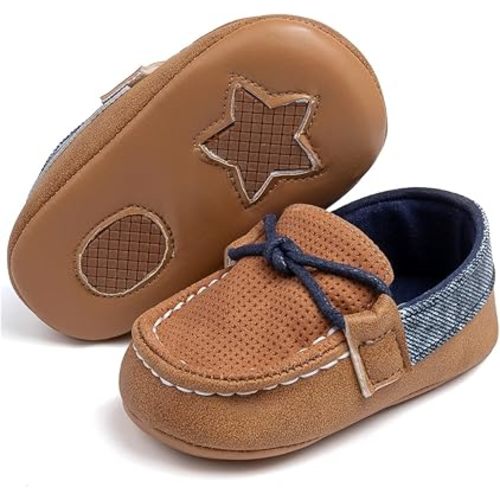 Infant Baby Boys Loafers Soft Sole PU Leather Toddler Moccasins Girls First Walking Crib Dress Shoes