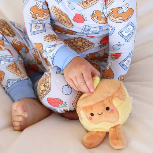 Sweet Stacks Two Piece Pajama Set | Blue