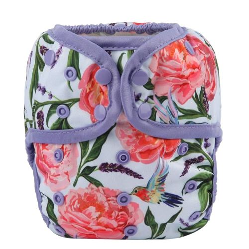 Baby Diaper Cover Nappy One Size 8lbs to 36lbs for Girls (Hummingbirds Floral)