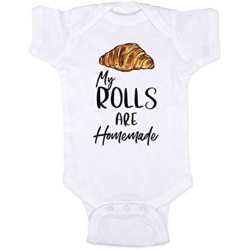 My Rolls are Homemade funny bread roll food baby bodysuit