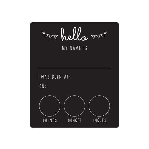 Hello My Name Is Newborn Blackboard Sign / 10" x 12" Chalkboard Style Sign / Party Banner Baby Announcement Photo Prop