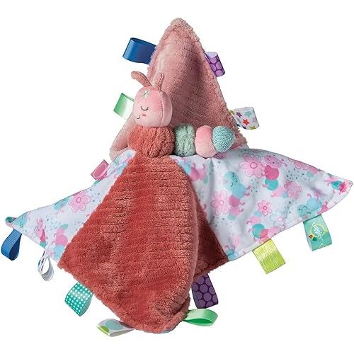 Taggies Stuffed Animal Lovey Security Blanket with Sensory Tags, 13 x 13-Inches, Camilla Caterpillar