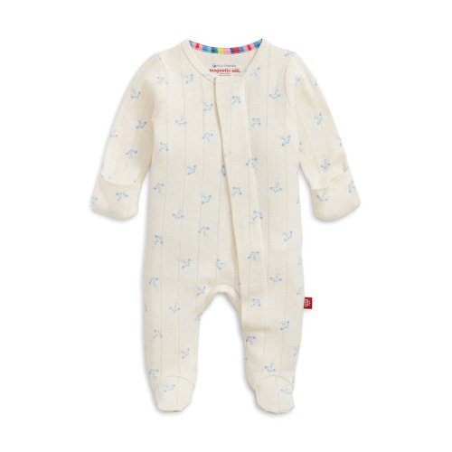 Airplanes Organic Cotton Pointelle Footie NEWBORN SIZE PLEASE