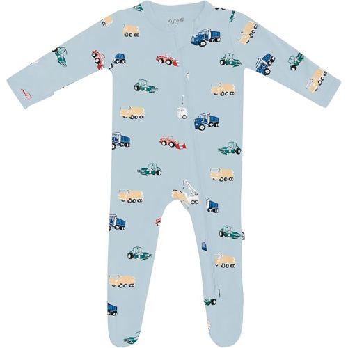 KYTE BABY Unisex Zipper Closure Footies, Rayon Made From Bamboo, 0-24 Months