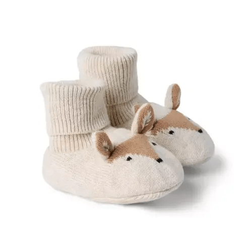 Baby Fluffy Bunny Heather Baby Deer Sweater Bootie by Janie and Jack