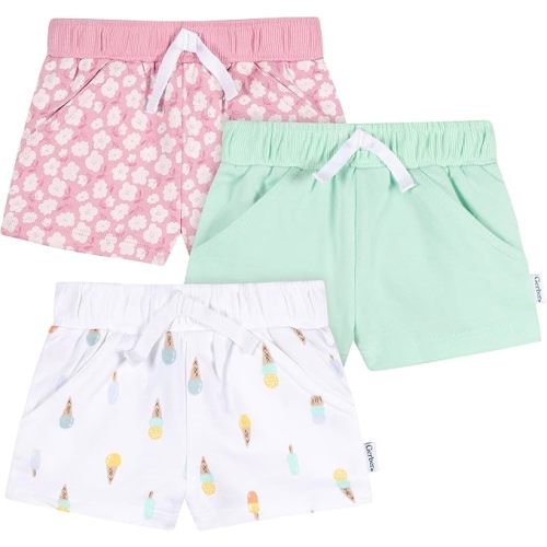 Gerber Baby Girls 3-Pack Knit Shorts