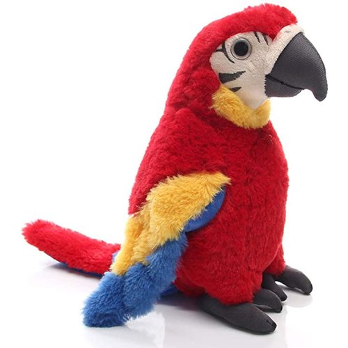 Levenkeness Macaw Parrot Plush, Red Bird Stuffed Animal Plush Toy Doll Gifts for Kids 9.8"