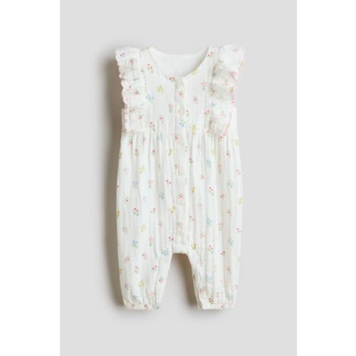 Frilled Muslin Romper Suit, 2T