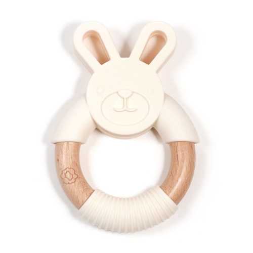 Ring Teether - Ivory Bunny