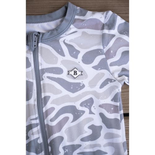 Baby Zip Up - White Camo – BURLEBO