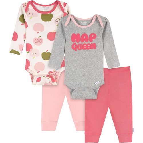 6-9M Onesies Brand, Unisex Baby, 4-Piece Bodysuits and Pants