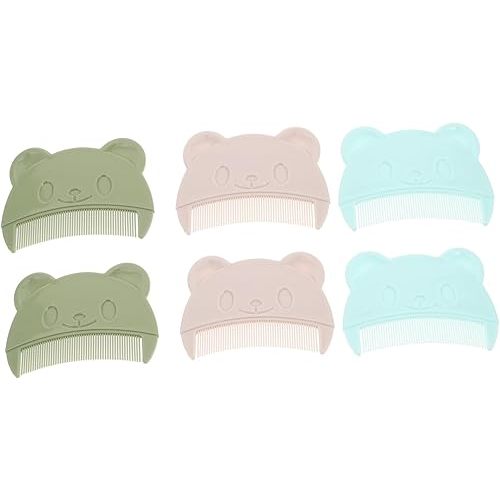 6Pcs Comb for Cradle Cap Treatment for Newborns Tooth Comb for Scalp Massage Soft Material for Daily Hair Care Portable Travel Accessory