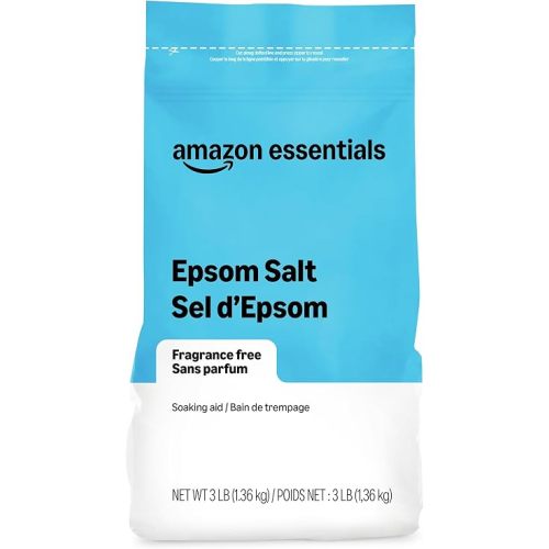Amazon Essentials Epsom Salt Soak, Magnesium Sulfate USP, 3 Pound, 1-Pack (Previously Amazon Basics)