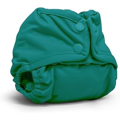 Kanga Care Rumparooz Double Leg Gusset Reusable Cloth Diaper Cover Newborn Snap | Peacock 4-15 lbs